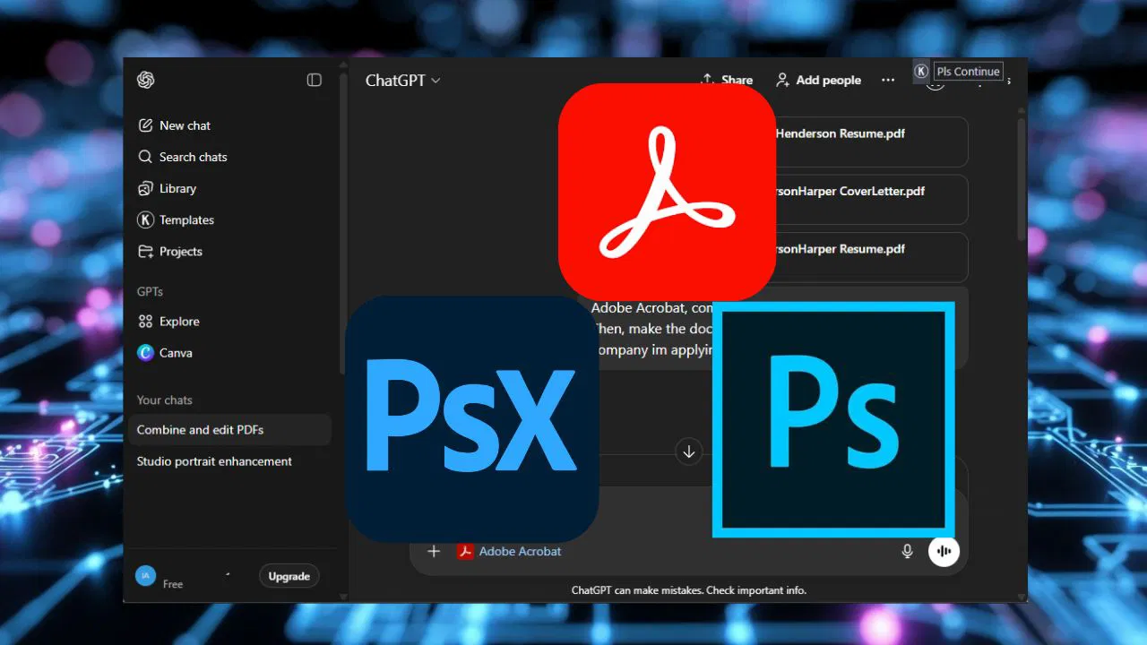 „Photoshop“ programoje „ChatGPT“: atnaujinimas, kuris galiausiai supaprastina redagavimą