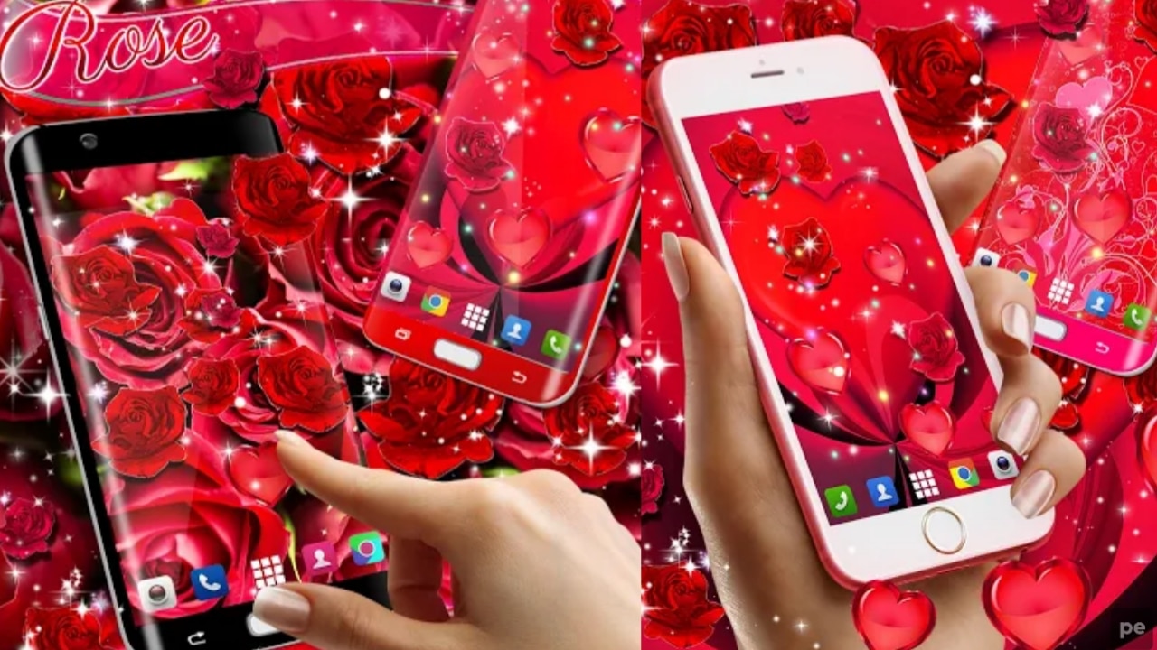 Esplora gli sfondi animati di rose rosse utilizzando questa app Android