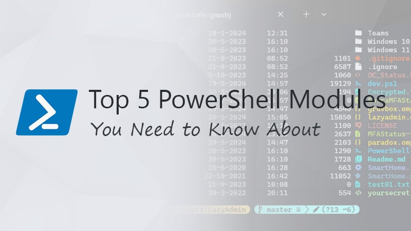 Topp 5 PowerShell-moduler du behöver veta om