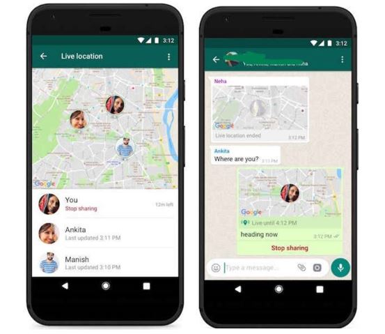 WhatsApp introducerar "Live Location"