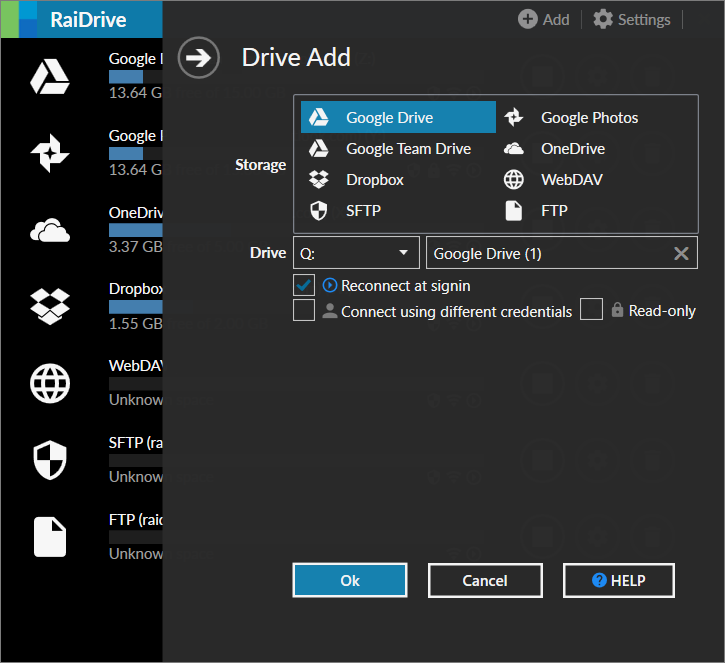 RaidRive: Hur du kartlägger dina molnlagringskonton på Windows gratis