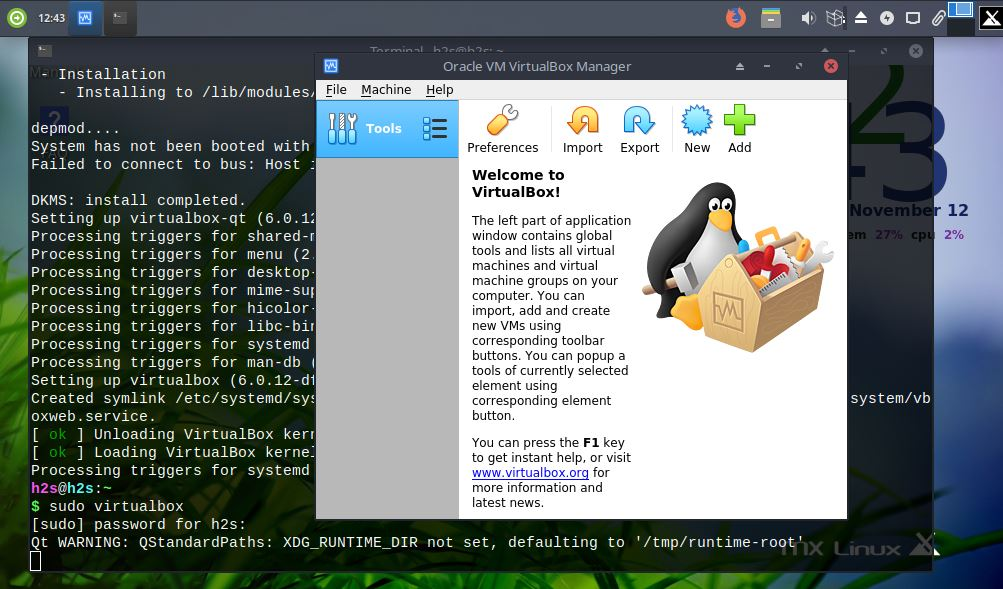 Cómo instalar VirtualBox en MX Linux