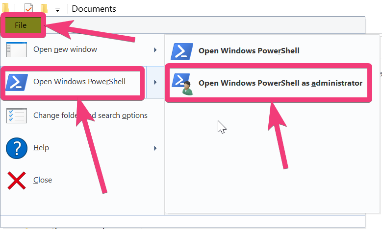 Come aprire Windows Powershell in una posizione specifica di Explorer