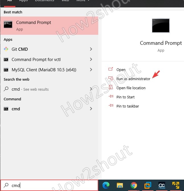 Avviare il prompt dei comandi come amministratore in Windows 10/8/7