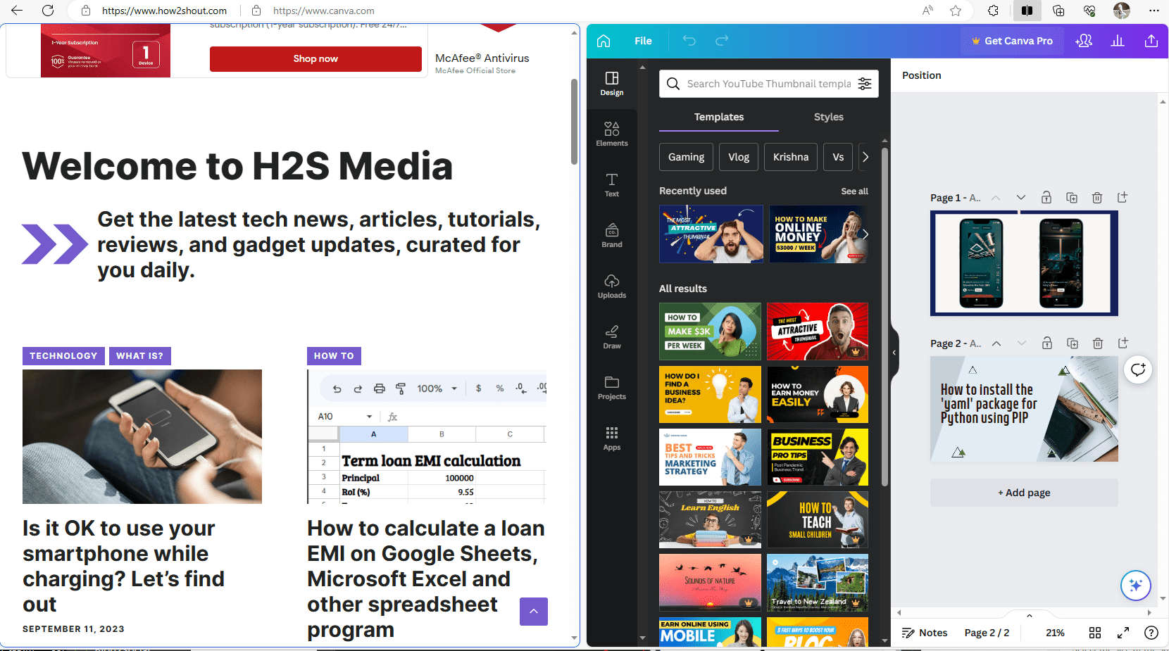 Uzyskaj podzielony ekran na Microsoft Edge