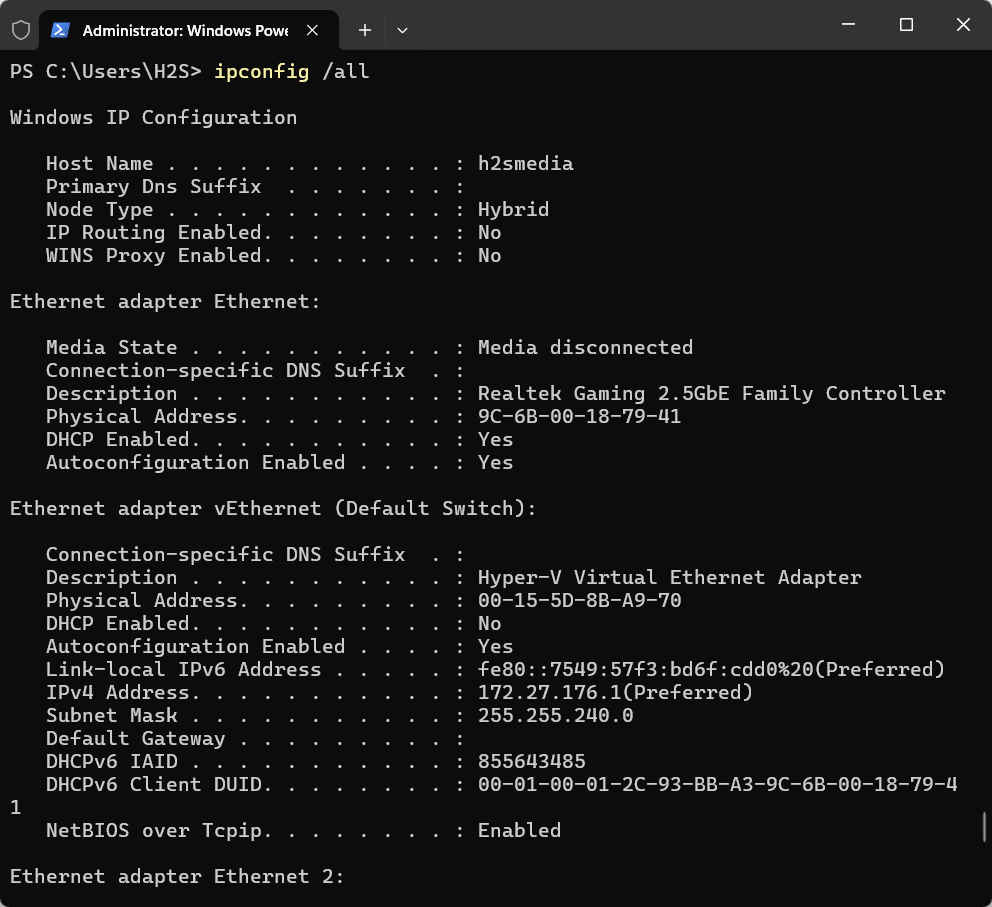 Windows CMDのIPConfigは何に使用されていますか？