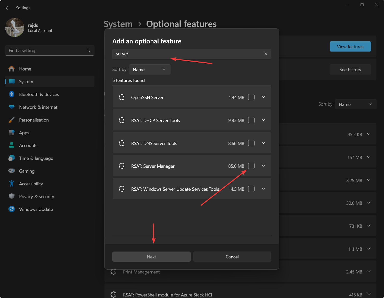 Kaip įdiegti „Server Manager“ „Windows 11“ ar 10