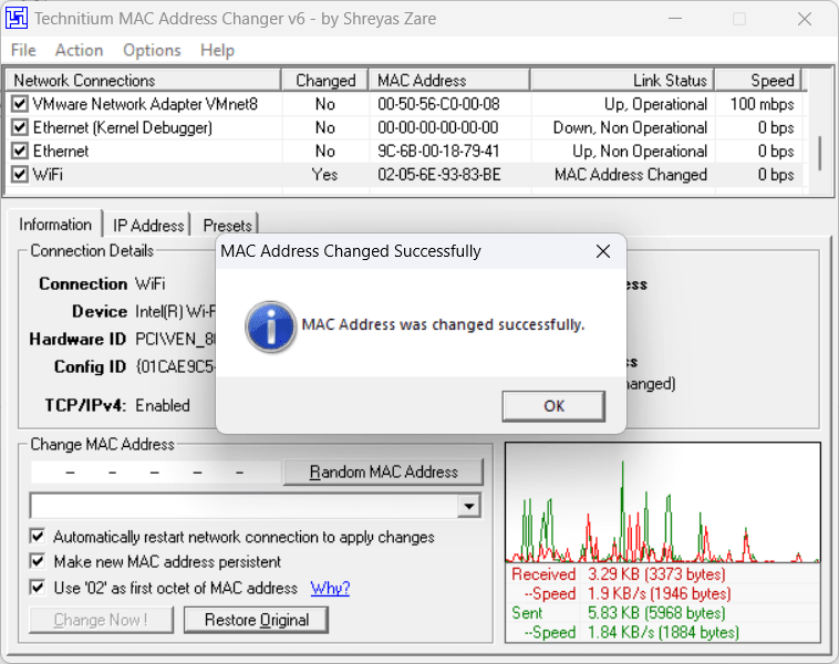 Hur ändrar jag WiFi eller Ethernet MAC 