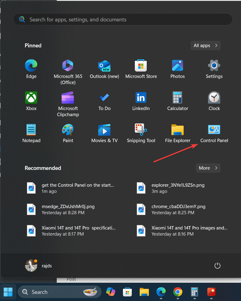 Comment ajouter l'icône du Panneau de configuration dans le menu Démarrer de Windows 11 pour y accéder facilement