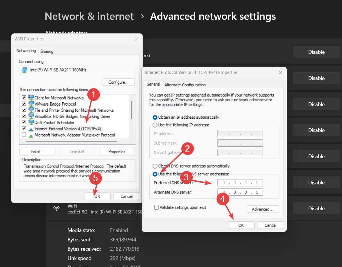 Windows 11 または 10 で DNS を 1.1.1.1 に変更する方法