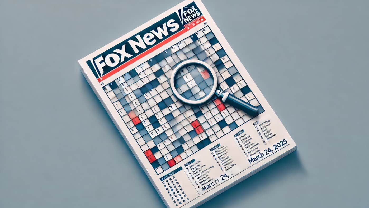 Fox News Mini CrossWord Puzzle Solutions:2025年3月24日