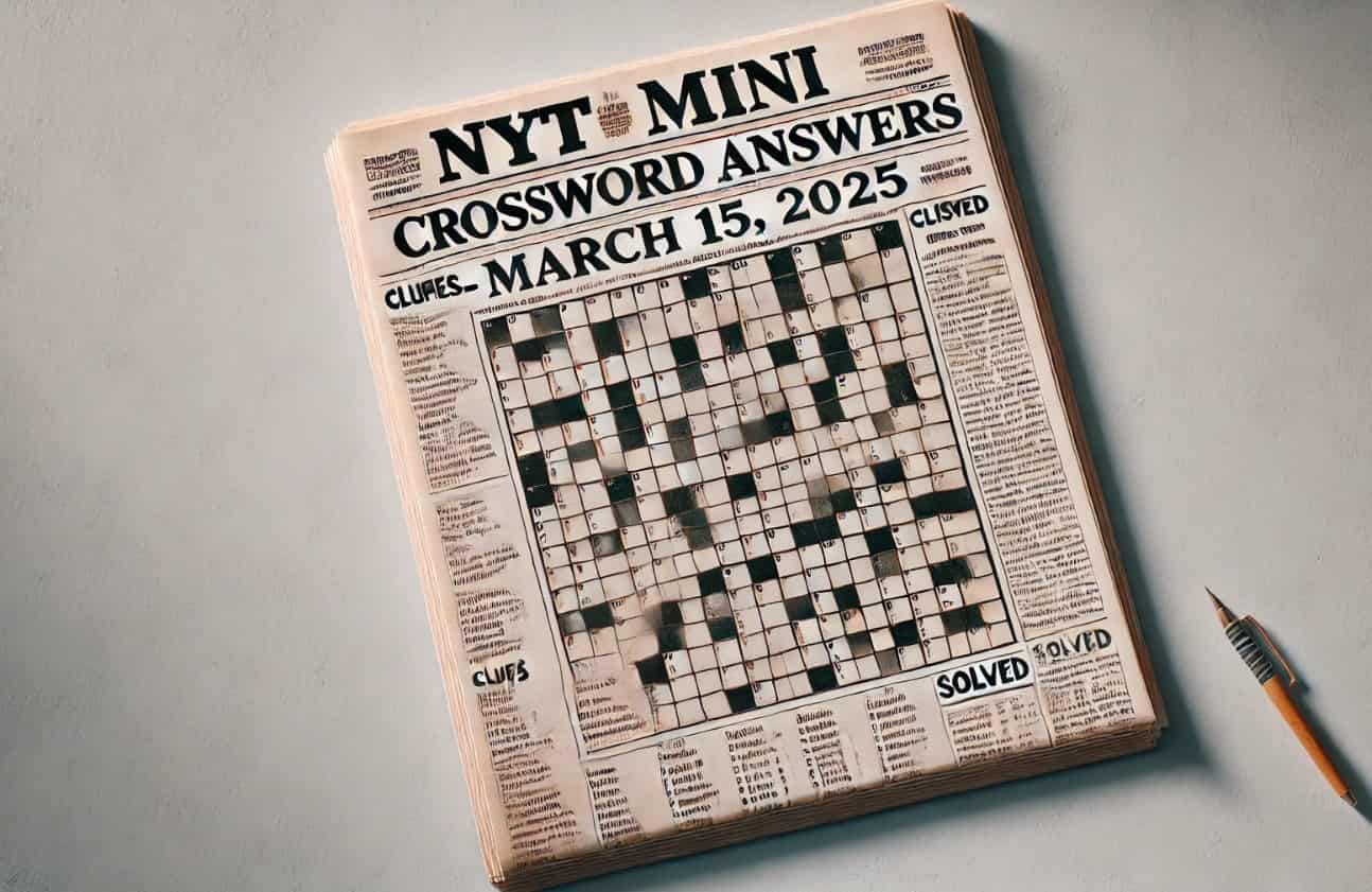 NYT Mini Crossword Svar för lördag 15 mars 2025