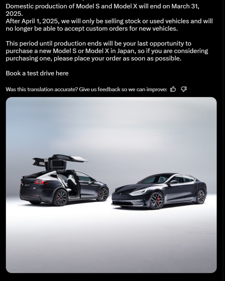 Tesla till Halt Model S och Model X 