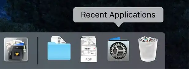 Como acessar itens recentes do MacOS Dock