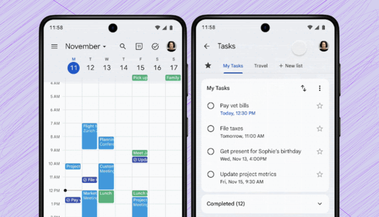 La aplicación Google Calendar para Android obtiene vista de listas de tareas en pantalla completa