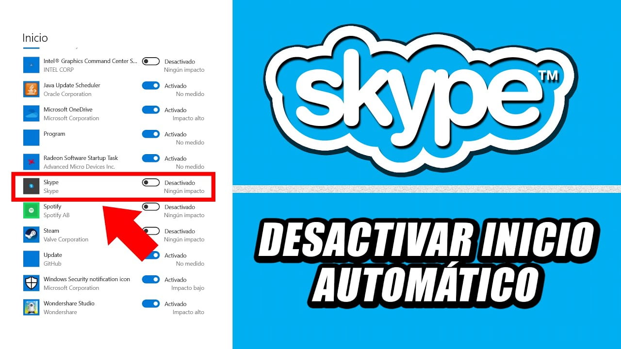 Come far avviare automaticamente Skype Windows 10?