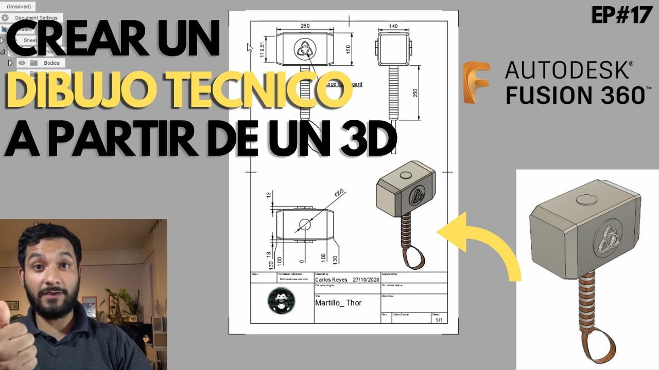 ¿Cómo hacer un dibujo en Fusion 360?