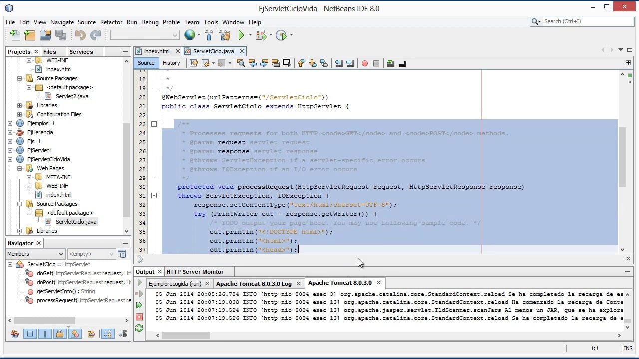 サーブレットのライフサイクルは何ですか?