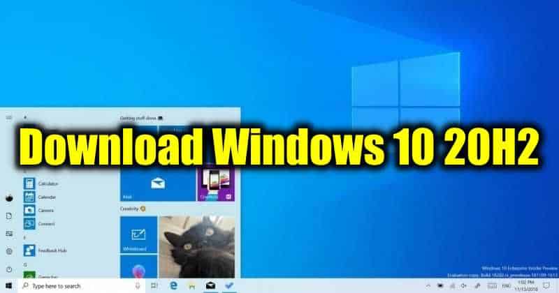 Descargue la actualización de Windows 10 20H2 mediante pruebas de ...