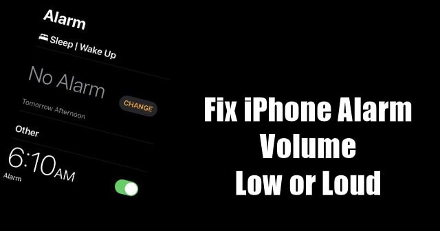 Come risolvere il volume dell'allarme dell'iPhone basso o alto