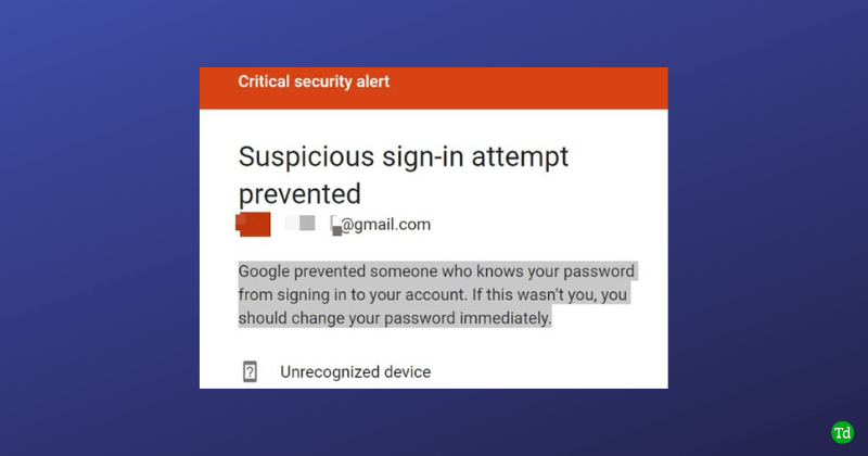 Google Şüpheli Oturum Açma Girişiminin Engellenmesi Nasıl Onarılır