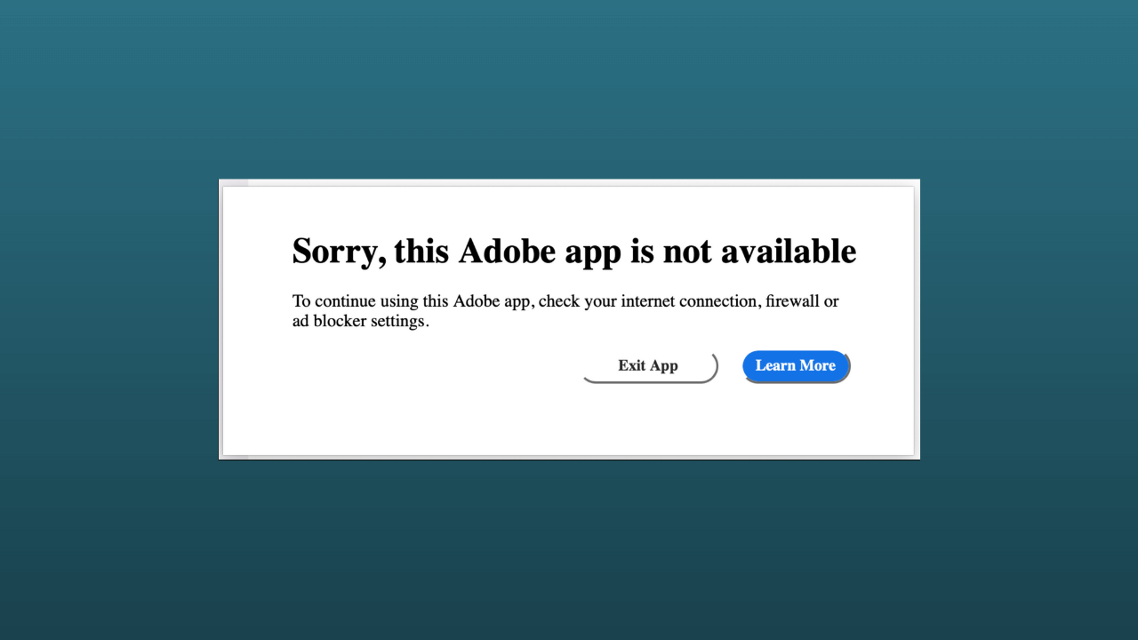 SOLUCIONADO: Lo sentimos, esta aplicación de Adobe no está disponible (3 mejores métodos)