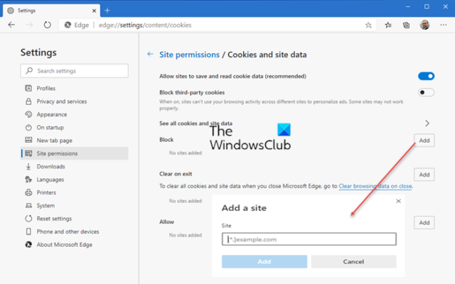Cómo permitir o bloquear las cookies en el navegador Microsoft Edge
