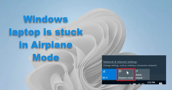 La computadora portátil de Windows está atascada en el modo avión