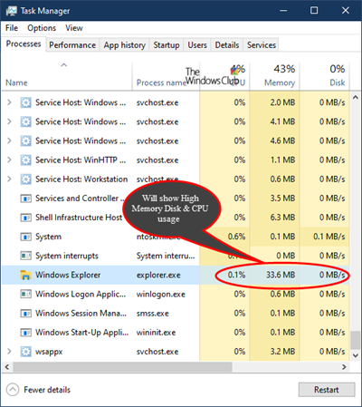 Explorers Memory Use Explorer.exe High Memory & CPU Uso en Windows 11/10 - Tiempo de Frikis
