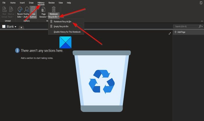 Cómo utilizar la papelera de reciclaje del portátil en OneNote - Tiempo ...