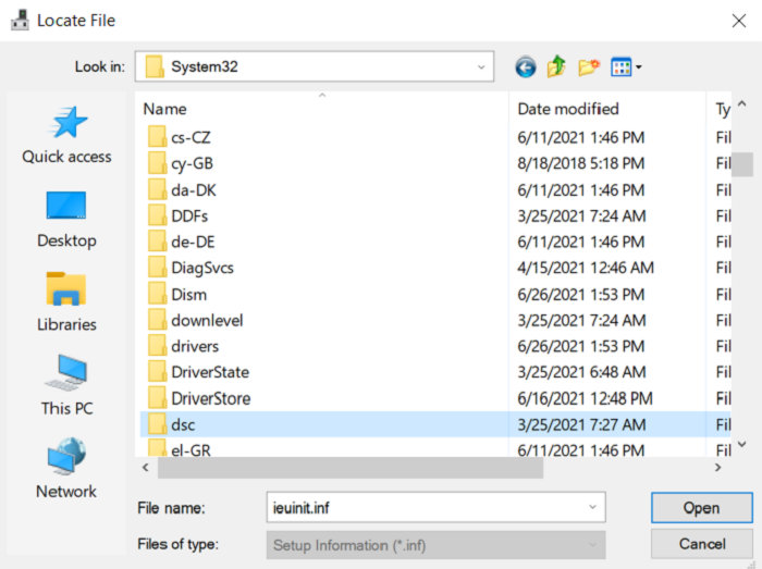 Cómo instalar manualmente un controlador usando un archivo .INF en ...