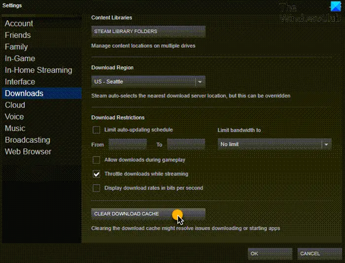 Comment effacer les fichiers de cache Steam sur PC Windows