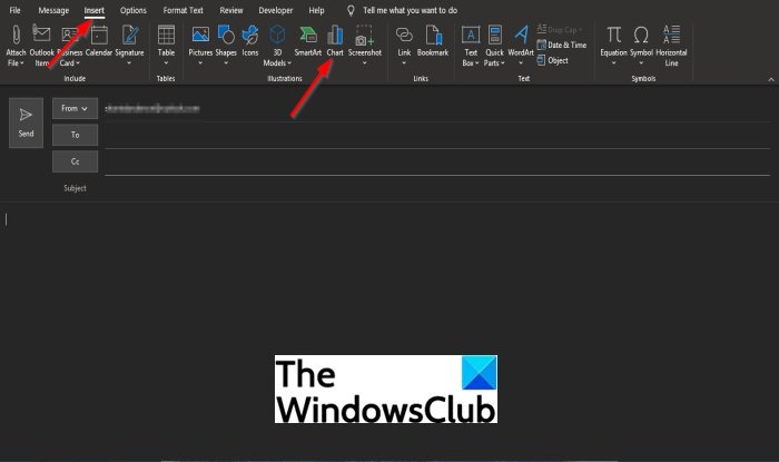 Cómo insertar gráficos en un correo electrónico de Outlook
