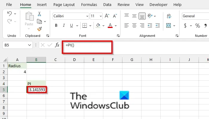 Cómo utilizar la función PI en Excel