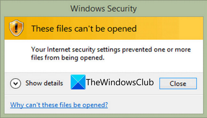 Estos archivos no se pueden abrir en Windows 11/10