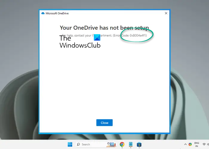 Corrija 0x8004e4f1, su OneDrive no ha sido configurado error - Tiempo ...