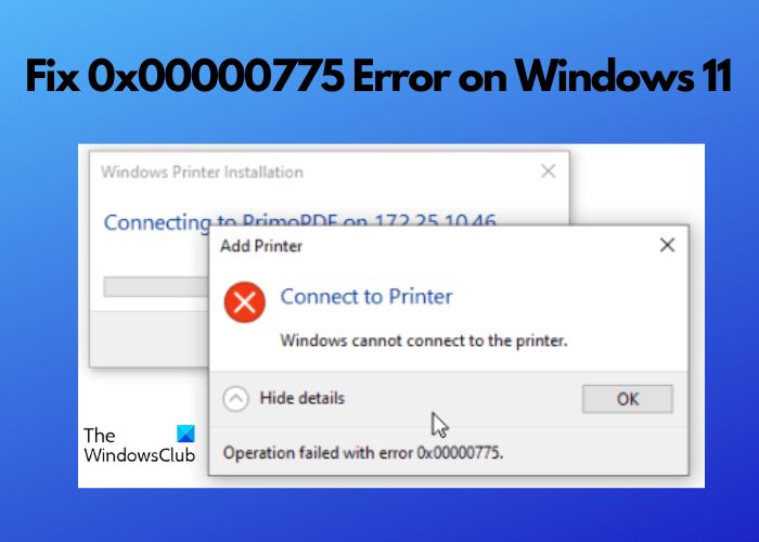 Solucionar el error 0x00000775 en Windows 11/10 - Tiempo de Frikis
