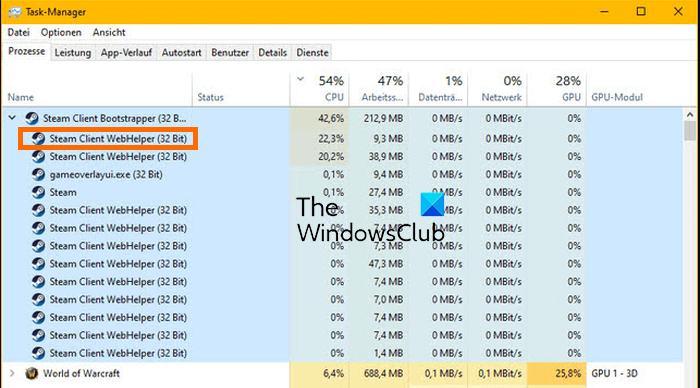 Steam Client WebHelper alto uso de memoria, CPU o GPU - Tiempo de Frikis