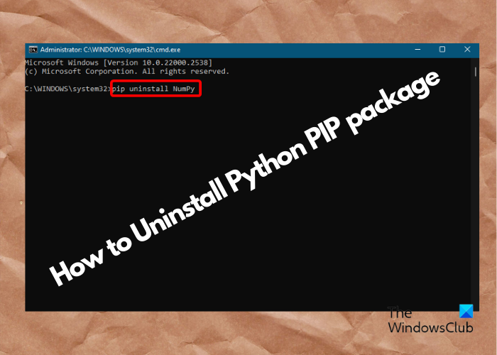 Cómo desinstalar el paquete Python PIP y sus dependencias - Tiempo de ...