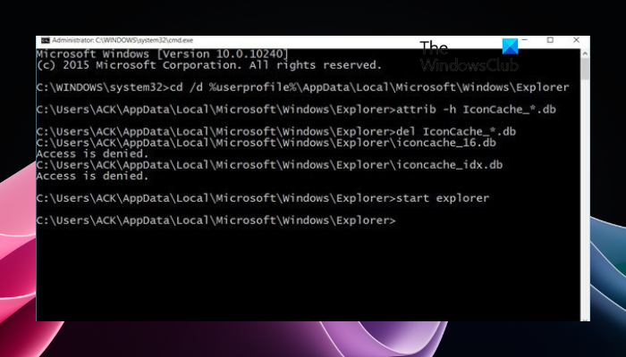 broken icons in windows 11