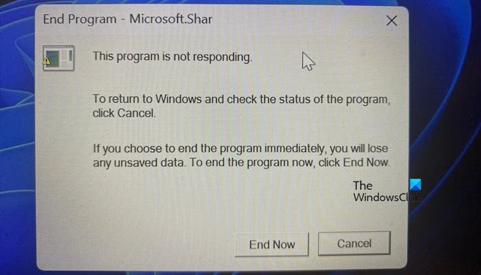 Error al finalizar el programa Microsoft.Shar al apagar [Corrección]