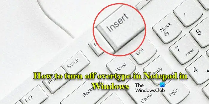 Kaip išjungti „Overtype“ „Notepad“ sistemoje „Windows 11“.