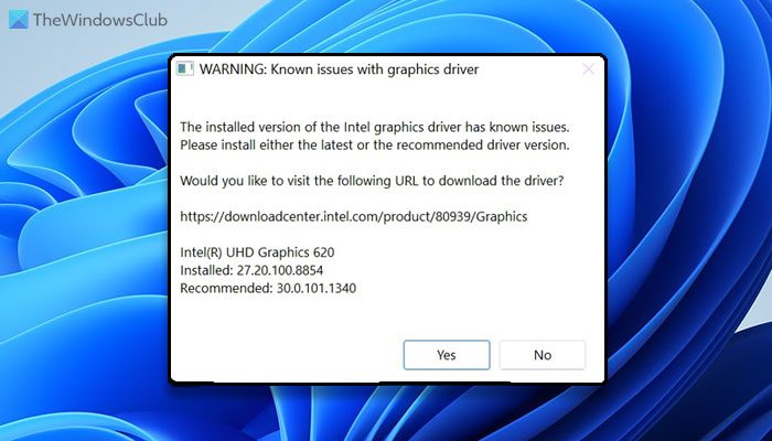 VARNING: Kända problem med grafikdrivrutinen i Windows 11