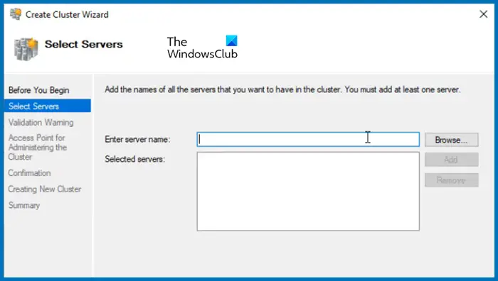 Встановіть і налаштуйте відмовостійкий кластер у Windows Server