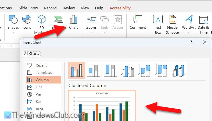 Kaip importuoti diagramas iš Excel į PPT