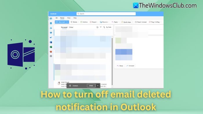 Outlook で電子メールの削除通知をオフにする方法