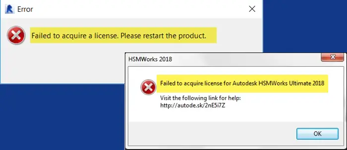 No se pudo adquirir una licencia Error de Autodesk [Solucionar]