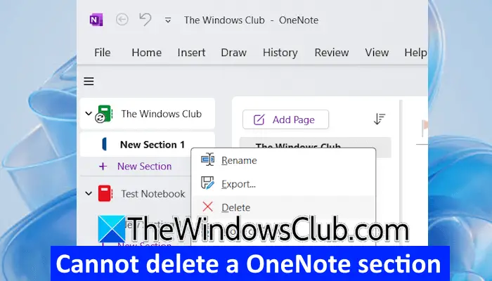 OneNote のセクションを削除できません。削除されたセクションが再び表示され続ける