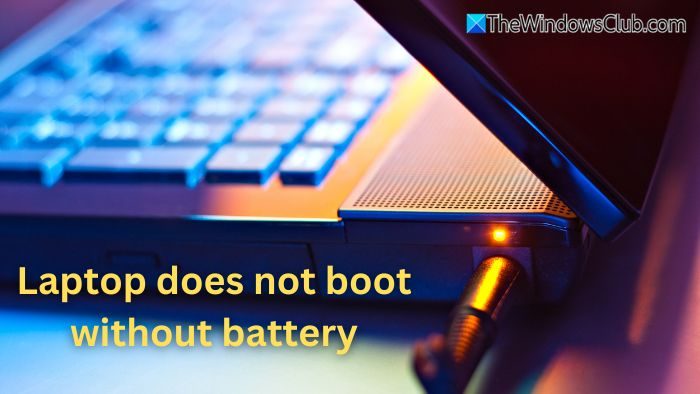 Windows laptop startar inte utan batteri