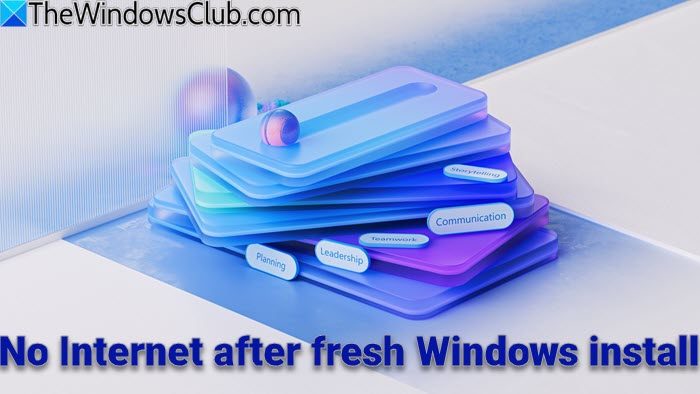 No hay Internet después de una nueva instalación de Windows [Solución]